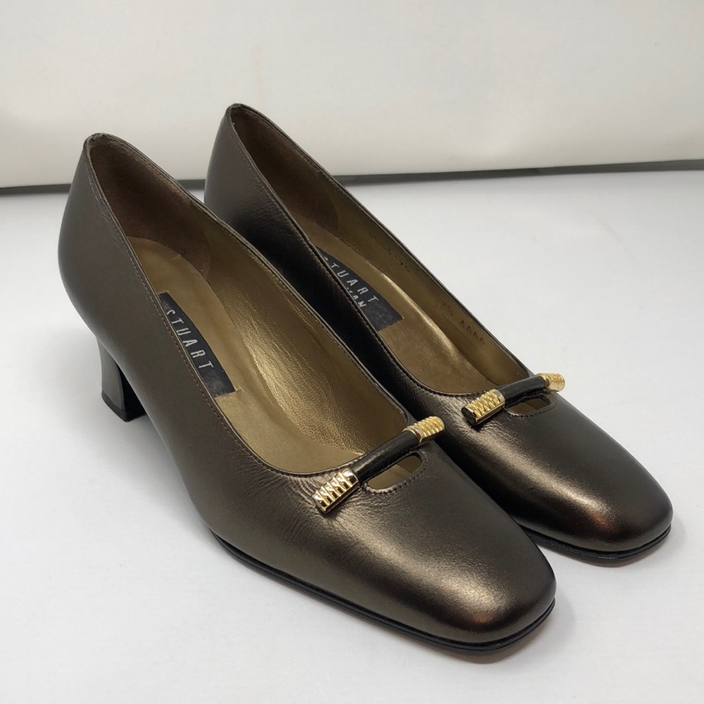 NEW STUART WEITZMAN Pumps Women’s Size 7.5 AAAA Brown Copper Shimmer